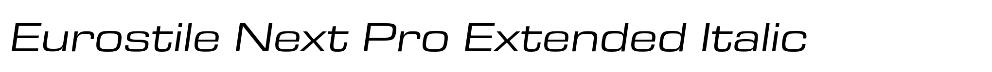 Eurostile Next Pro Extended Italic image